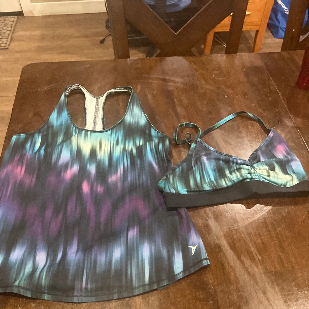 Old Navy tank top and bra-large